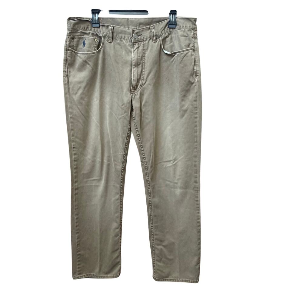 Ralph Lauren Brown Mens Chino Pants Size 36X30 Preppy Casual Classic